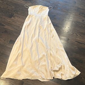 Fame and Partners Strapless Cream Dress
